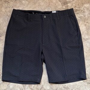 Pebble Beach Men's Dark Gray Flat Front Shorts NWT 36